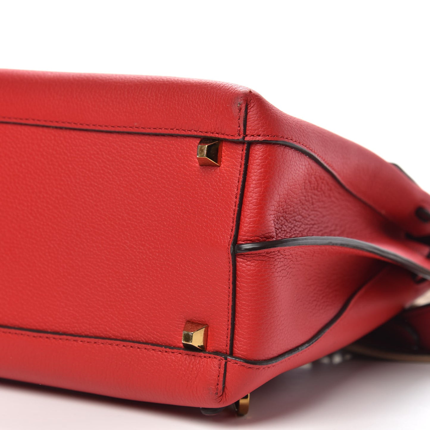 Grained Calfskin Large Milla Convertible Backpack Ruby Red
