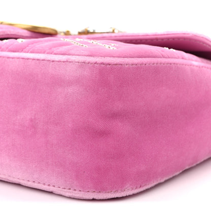 Gucci Velvet Matelasse Marquise Crystals Embroidered Small GG Marmont Shoulder Bag Malva 10 of 10