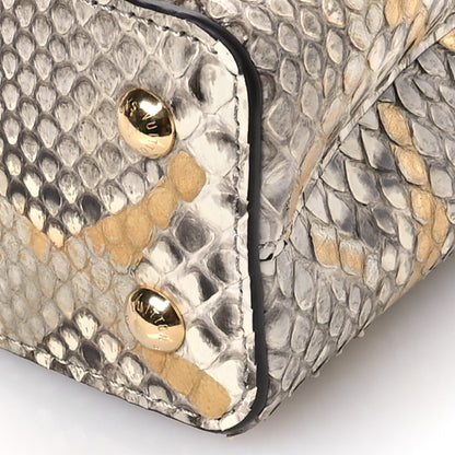 Louis Vuitton Metallic Snakeskin Capucines Mini Dore 9 of 10