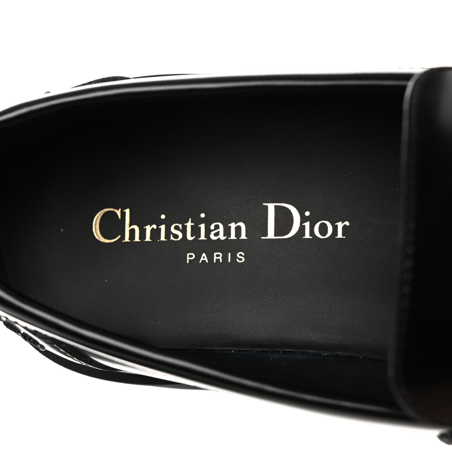 Brushed Calfskin Dior Code Lug Sole 15mm Loafers 38 Black
