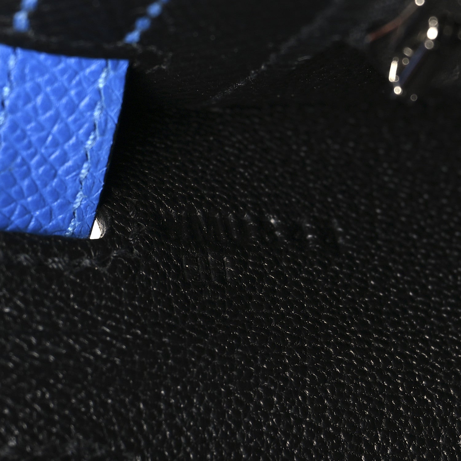 Hermes Epsom Tri-Color Kelly Sellier 25  Black Ardoise Bleu Zanzibar 7 of 13