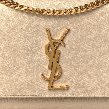 Saint Laurent Grain De Poudre Small Monogram Kate Satchel Nude Powder 7 of 17