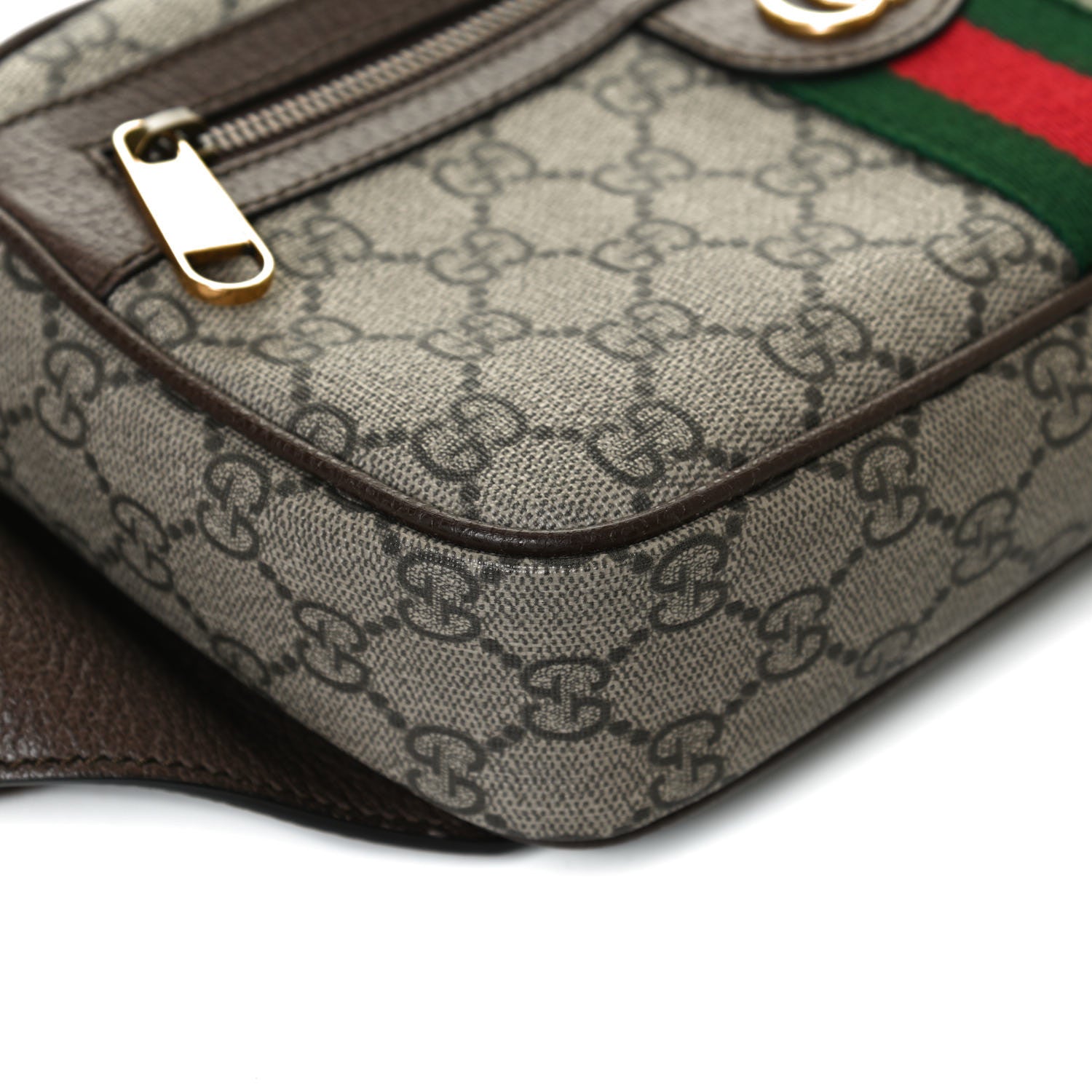 Gucci Soft GG Supreme Monogram Medium Ophidia Belt Bag Dark Brown 13 of 15