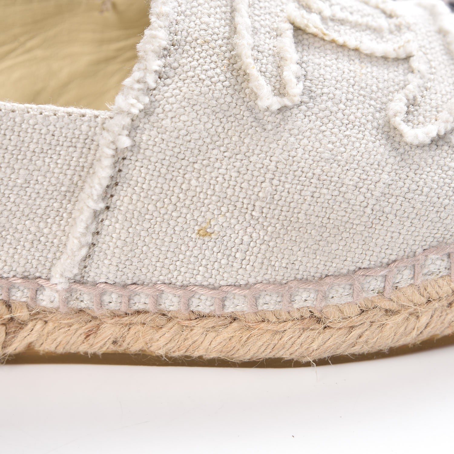 Chanel Linen CC Espadrilles 39 Beige Black 13 of 19