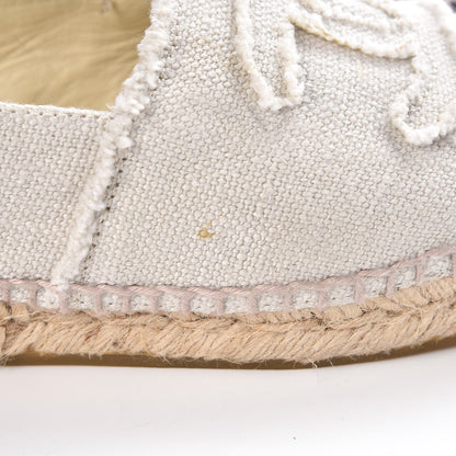 Chanel Linen CC Espadrilles 39 Beige Black 13 of 19