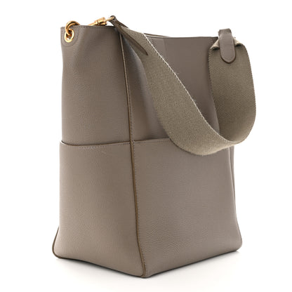 Celine Soft Grained Calfskin Sangle Bucket Bag Taupe 3 of 12