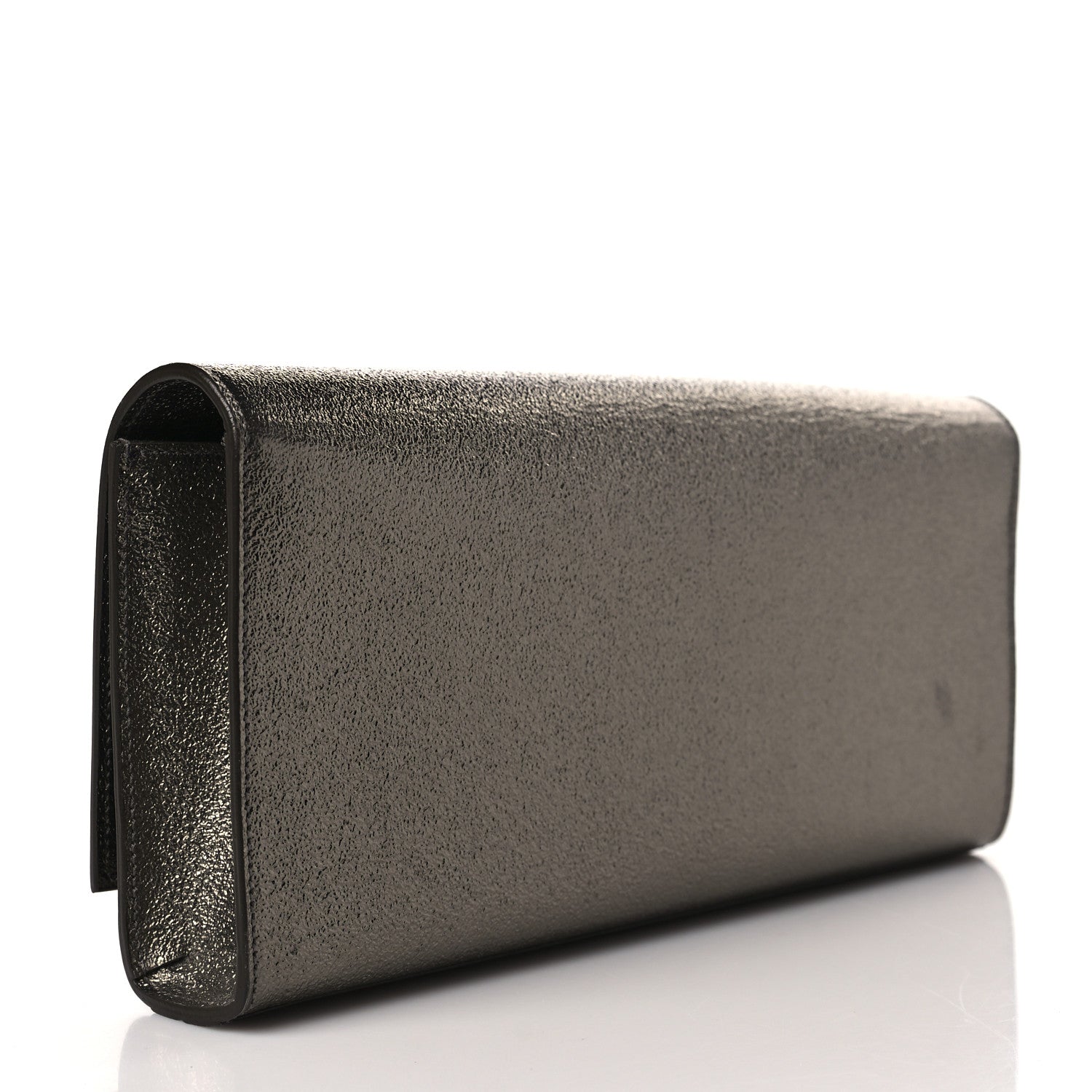 Saint Laurent Metallic Textured Calfskin Classic Monogram Cassandre Clutch Bronze 3 of 8