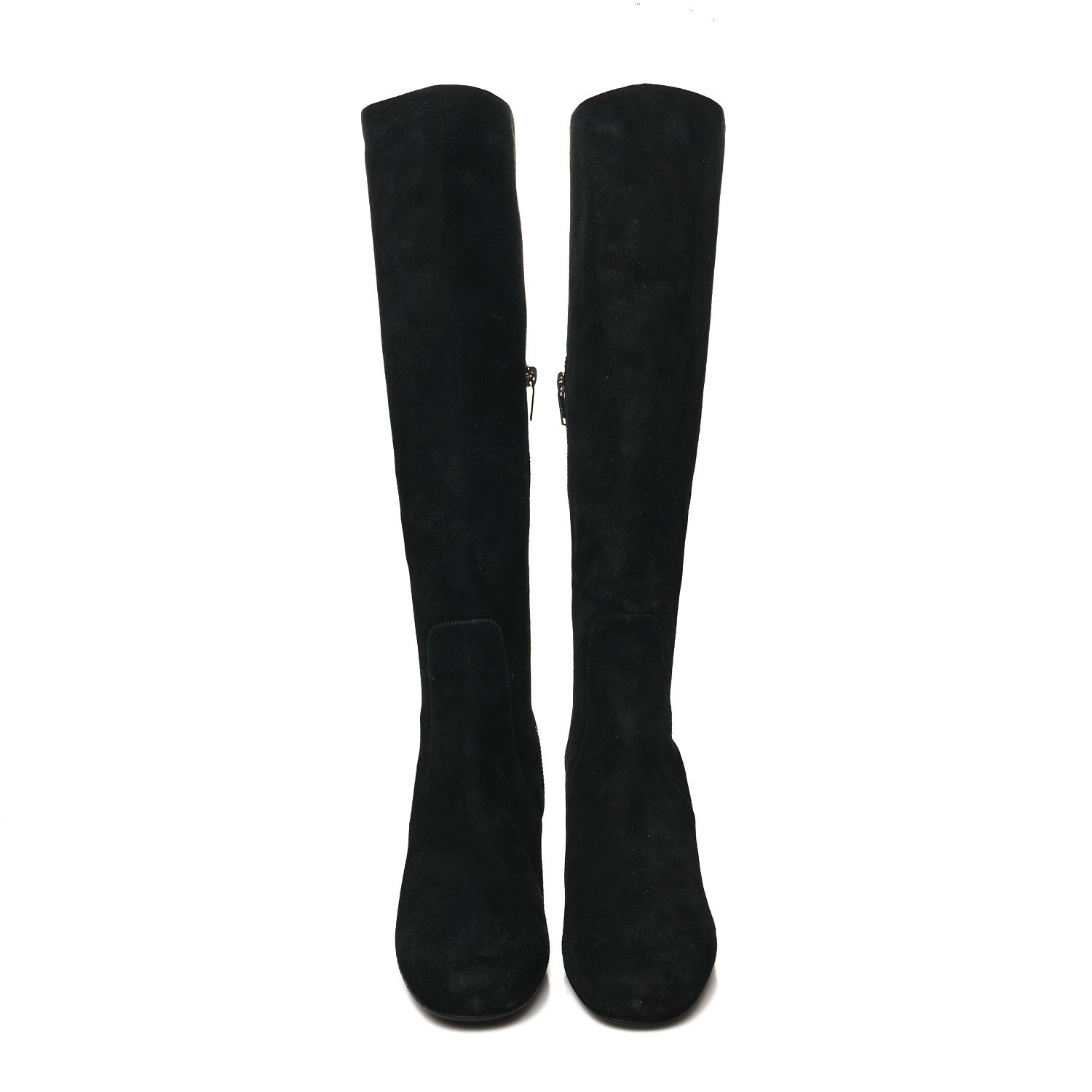 Saint Laurent Suede Knee High Boots 37 Black 2 of 7