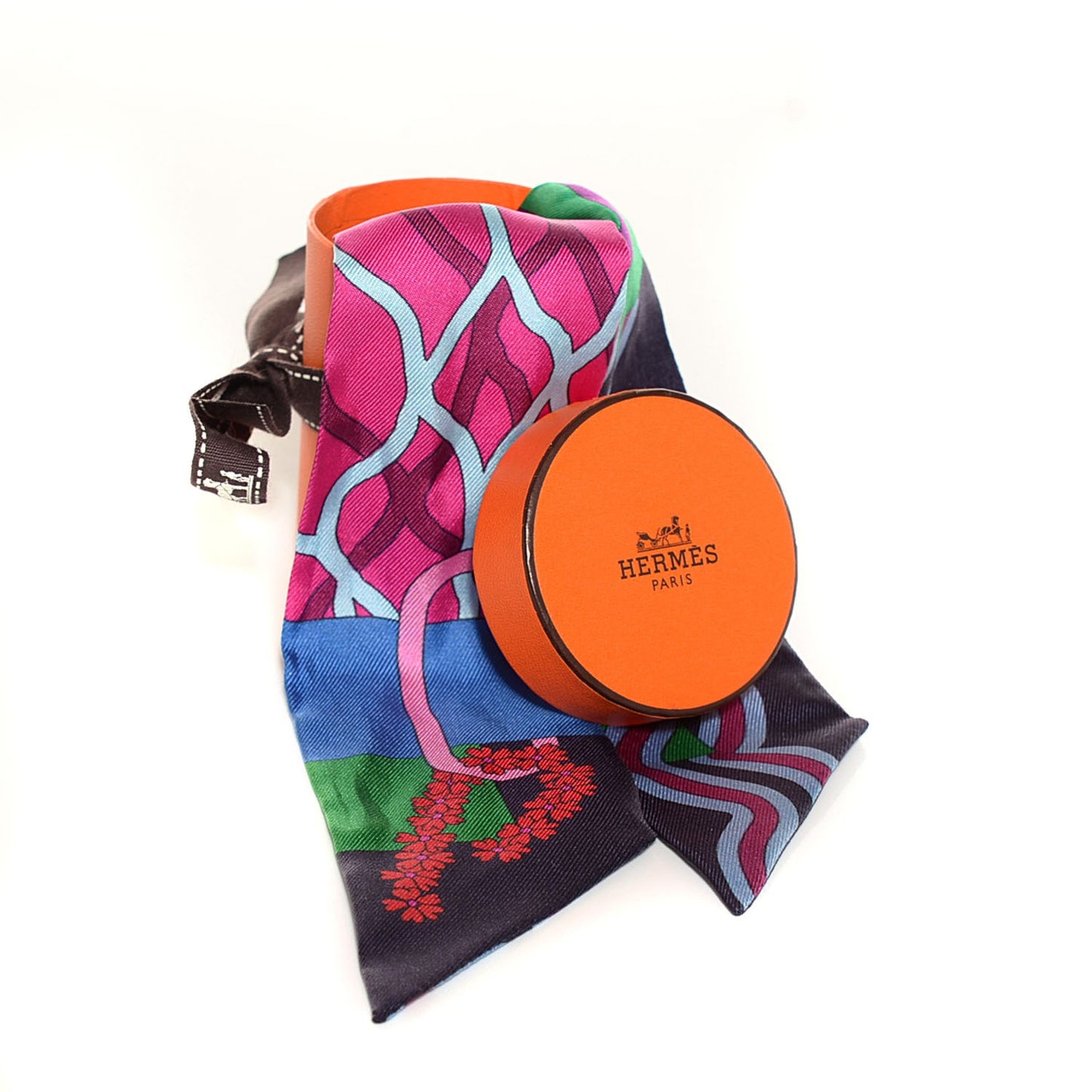 Silk Ballet Aquatique Twilly Marine Fuchsia Vert