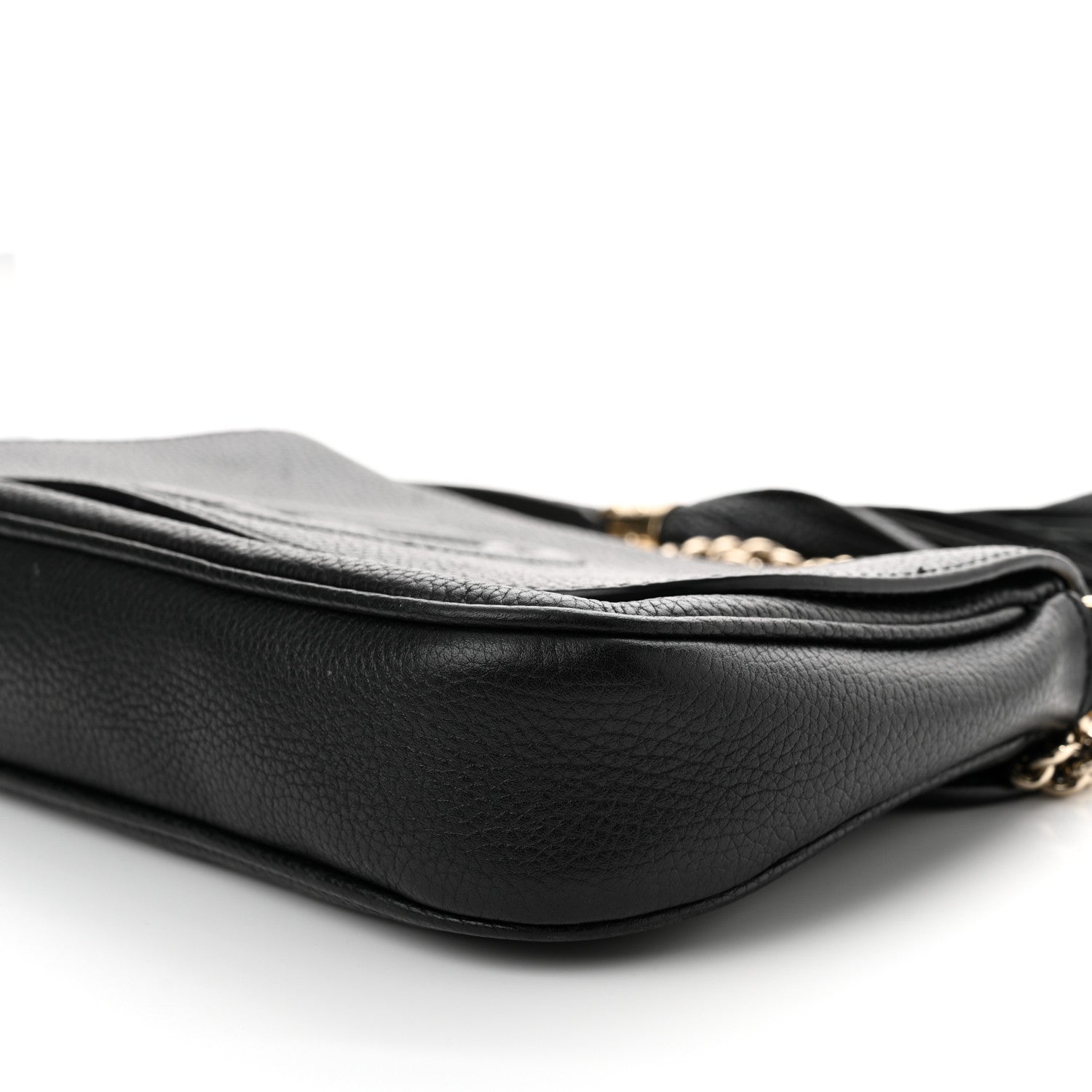 Gucci Pebbled Calfskin Medium Soho Flap Crossbody Black 10 of 11