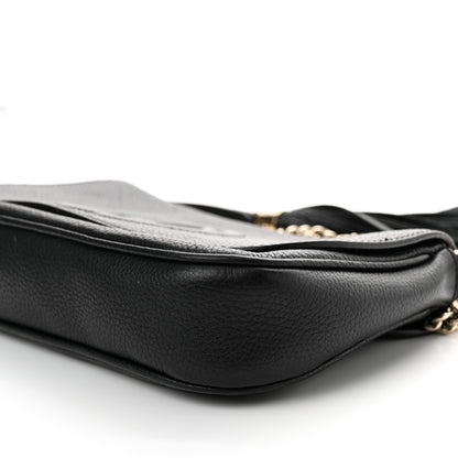 Gucci Pebbled Calfskin Medium Soho Flap Crossbody Black 10 of 11