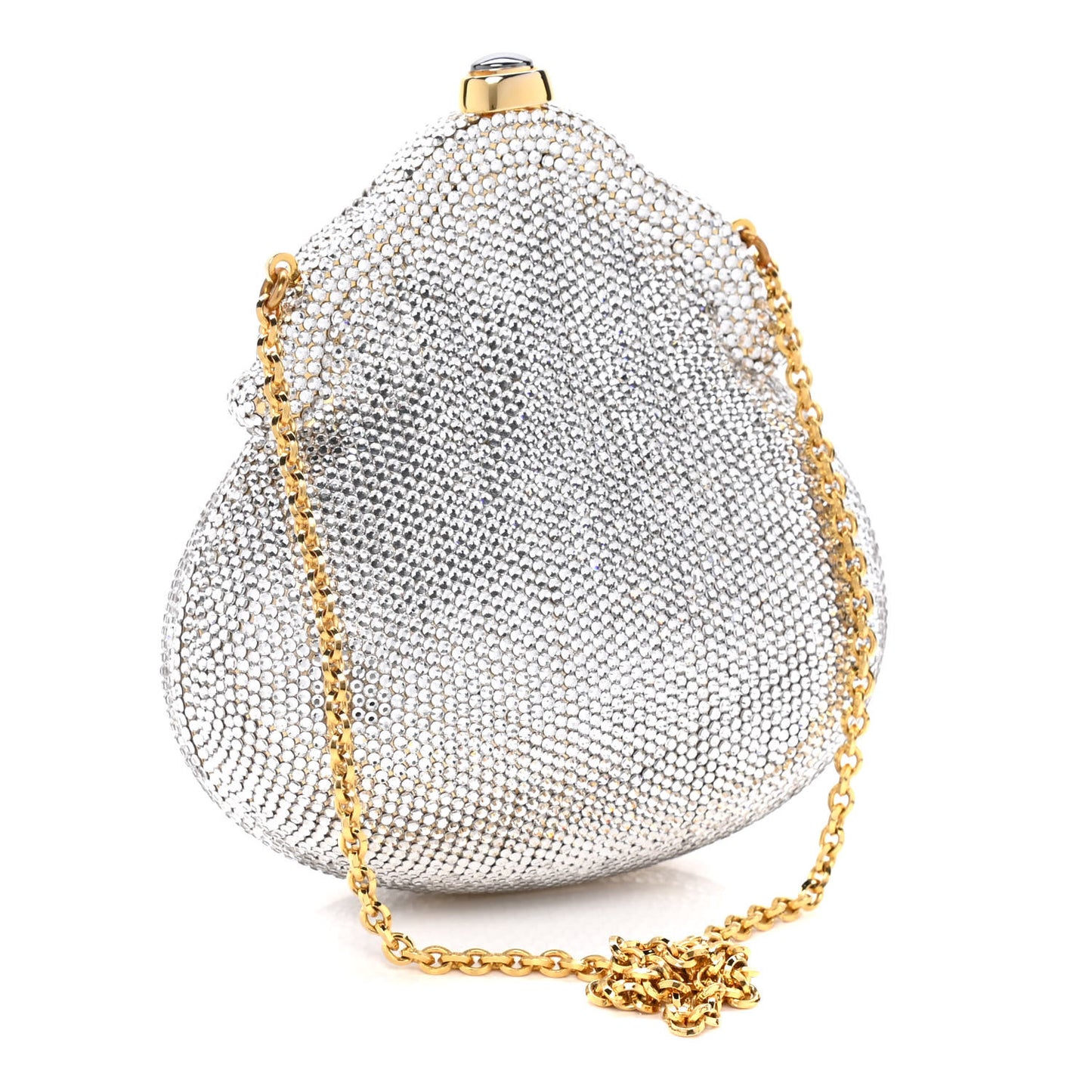 Swarovski Crystal Chatelaine Minaudiere Clutch Silver Gold