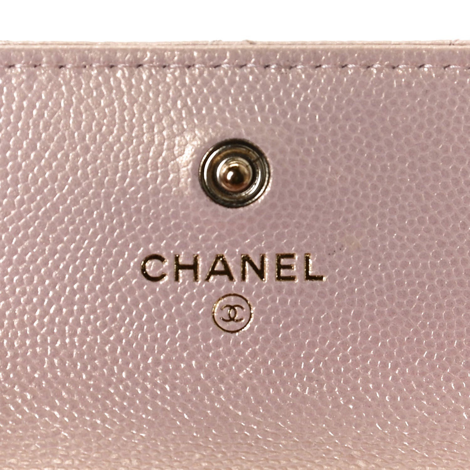 Chanel Iridescent Caviar Quilted Pearl On Top Coin Purse With Chain Light Pink 5 of 8