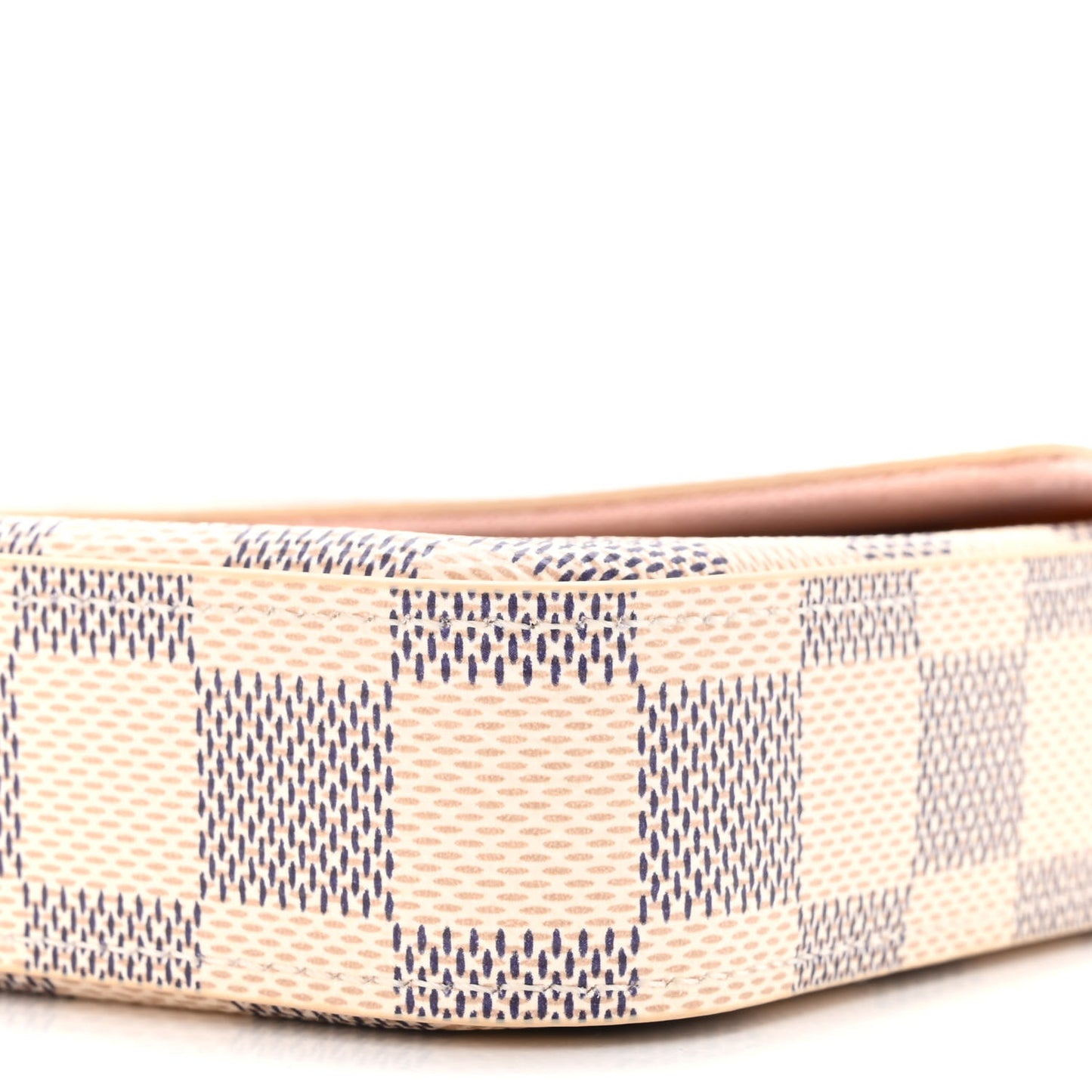 Damier Azur Pochette Felicie Chain Wallet Rose Ballerine