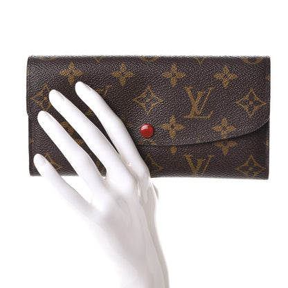 Louis Vuitton Monogram Emilie Wallet Red 2 of 9