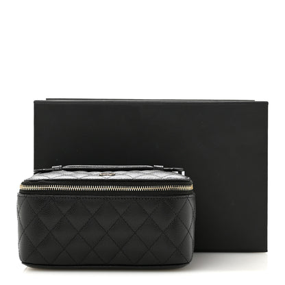 Chanel Caviar Quilted Top Handle Jewelry Case Black 9 of 9