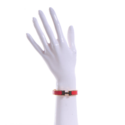 Hermes Narrow Enamel Clic Clac H Bracelet PM Capucine 2 of 6