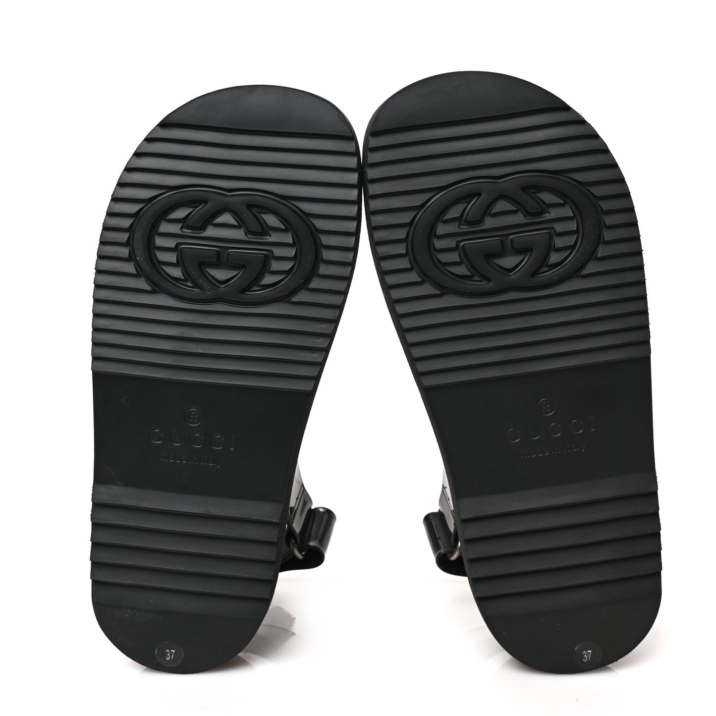 Rubber Mini Double G Womens Isla Dad Sandals 37 Black