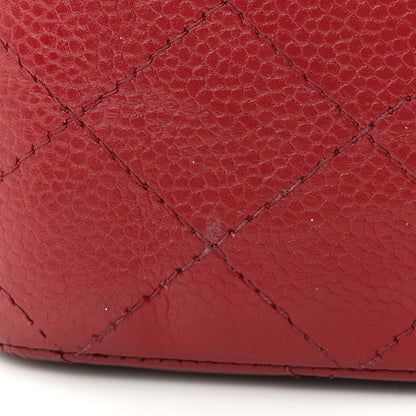 Chanel Caviar Quilted Medium Double Flap Dark Red 11 of 11