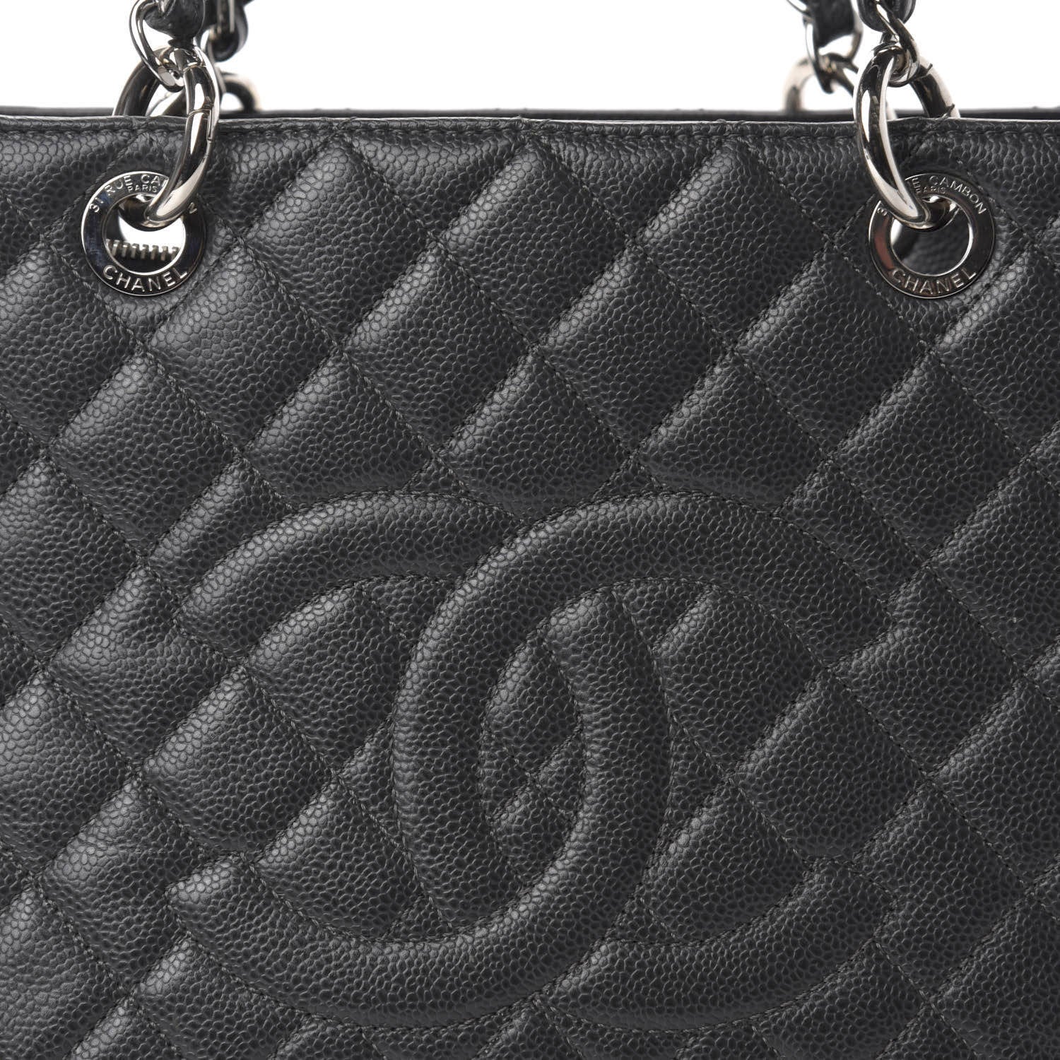 Chanel Caviar Quilted Grand Shopping Tote GST Grey 10 of 10