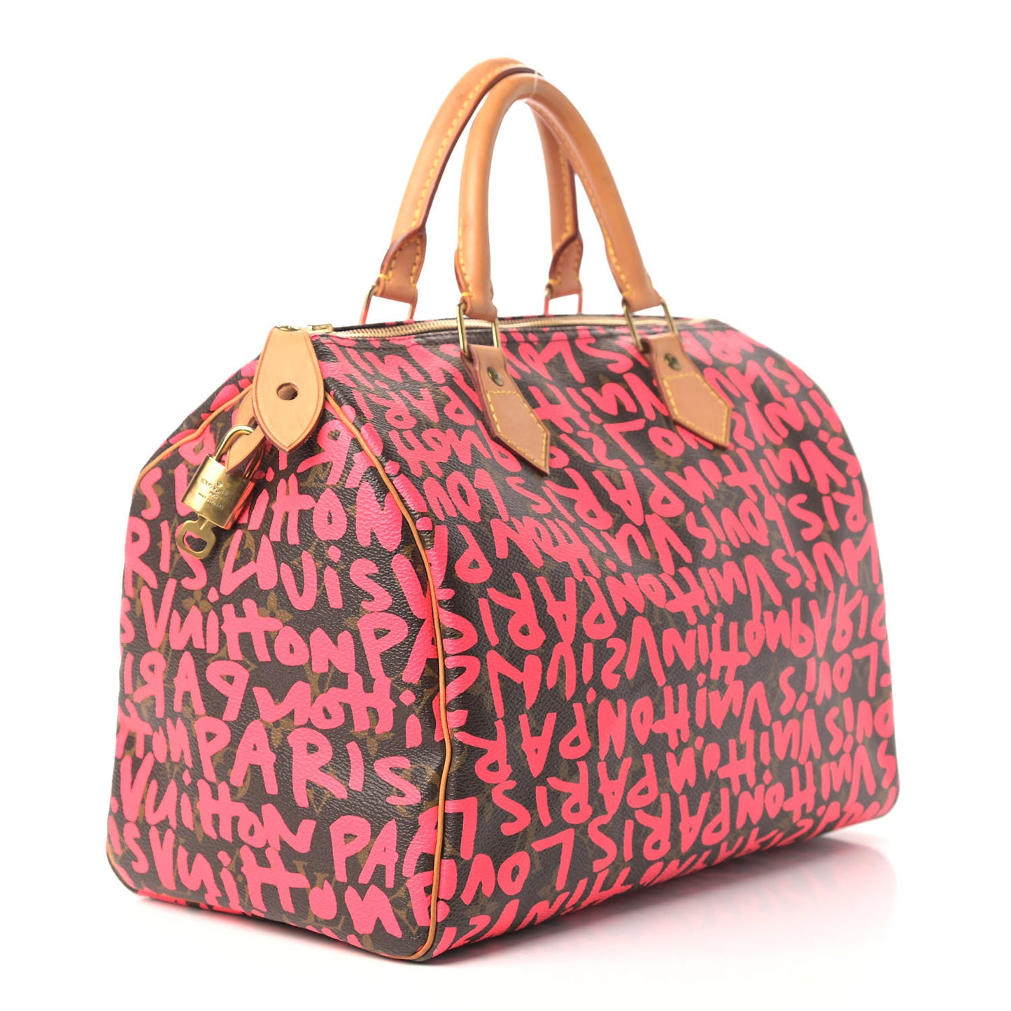 Monogram Graffiti Speedy 30 Fuchsia