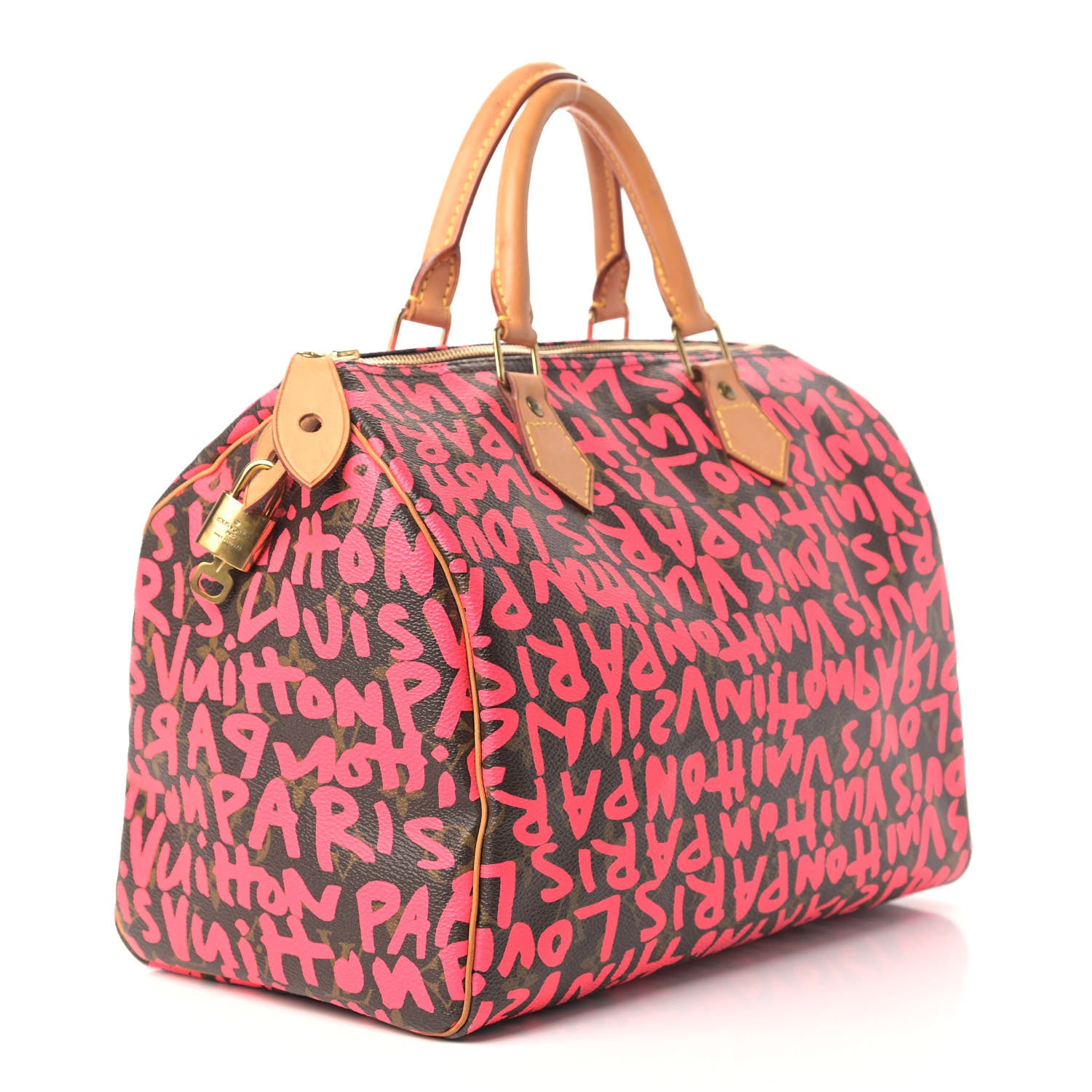 Louis Vuitton Monogram Graffiti Speedy 30 Fuchsia 3 of 10