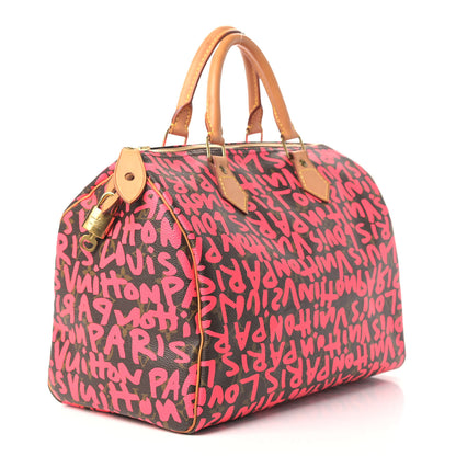 Louis Vuitton Monogram Graffiti Speedy 30 Fuchsia 3 of 10