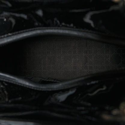 Christian Dior Patent Cannage Medium Lady Dior Black 5 of 12