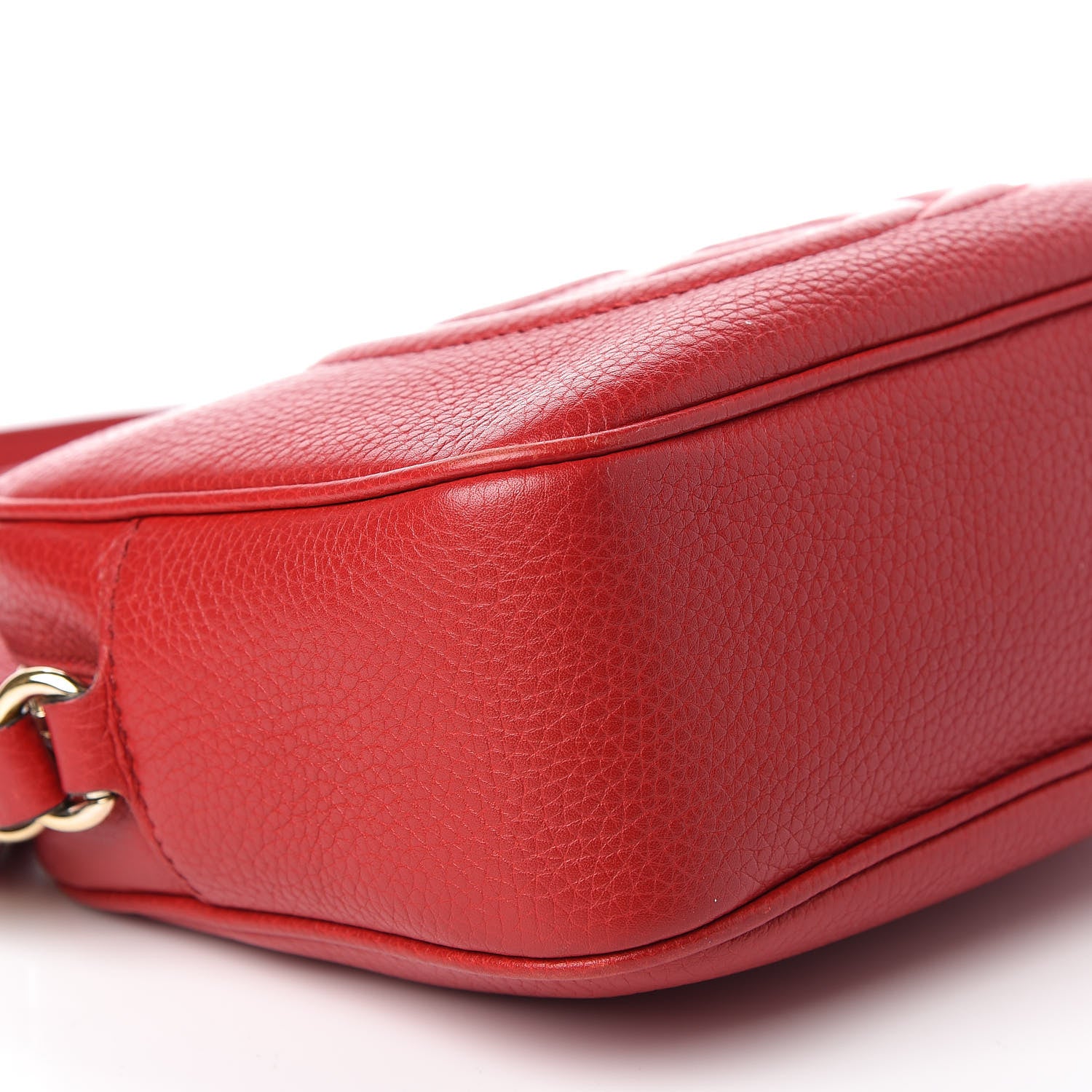 Gucci Pebbled Calfskin Small Soho Disco Bag Tabasco Red 6 of 11