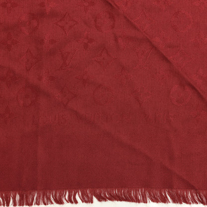 Louis Vuitton Silk Wool Monogram Shawl Pomme D'Amour 2 of 3
