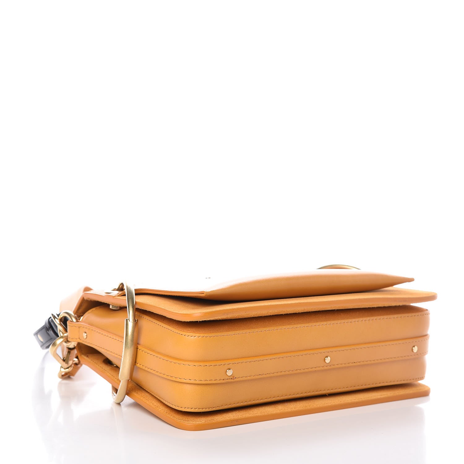 Chloe Calfskin Suede Small Roy Bag Burning Camel 5 of 10