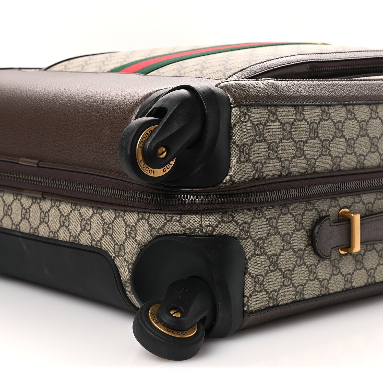 Gucci GG Supreme Monogram Web Medium Savoy Trolley Beige Ebony 9 of 12