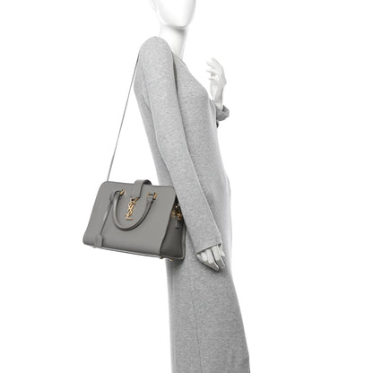 Saint Laurent Calfskin Small Monogram Cabas Fog 3 of 12