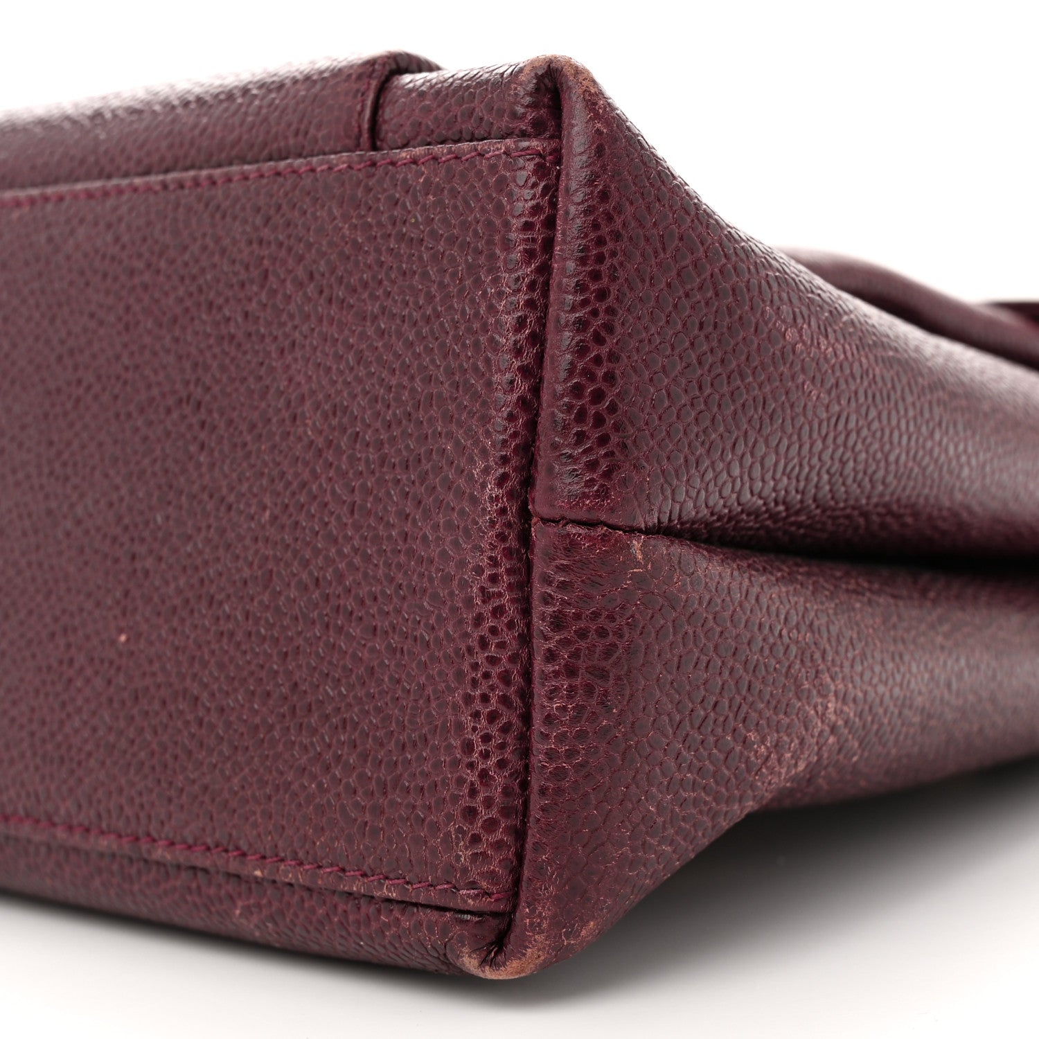 Chanel Caviar Flap Shoulder Bag Burgundy 11 of 16