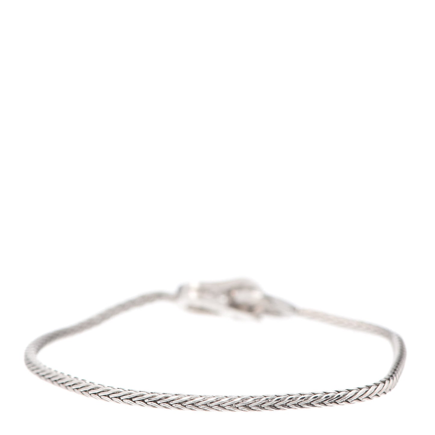 18K White Gold Diamond Agrafe Bracelet