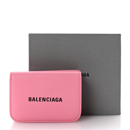Balenciaga Calfskin Logo Everyday Mini Wallet Pink 7 of 7