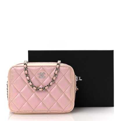 Chanel Iridescent Calfskin Quilted Camera Bag Pink 11 of 11