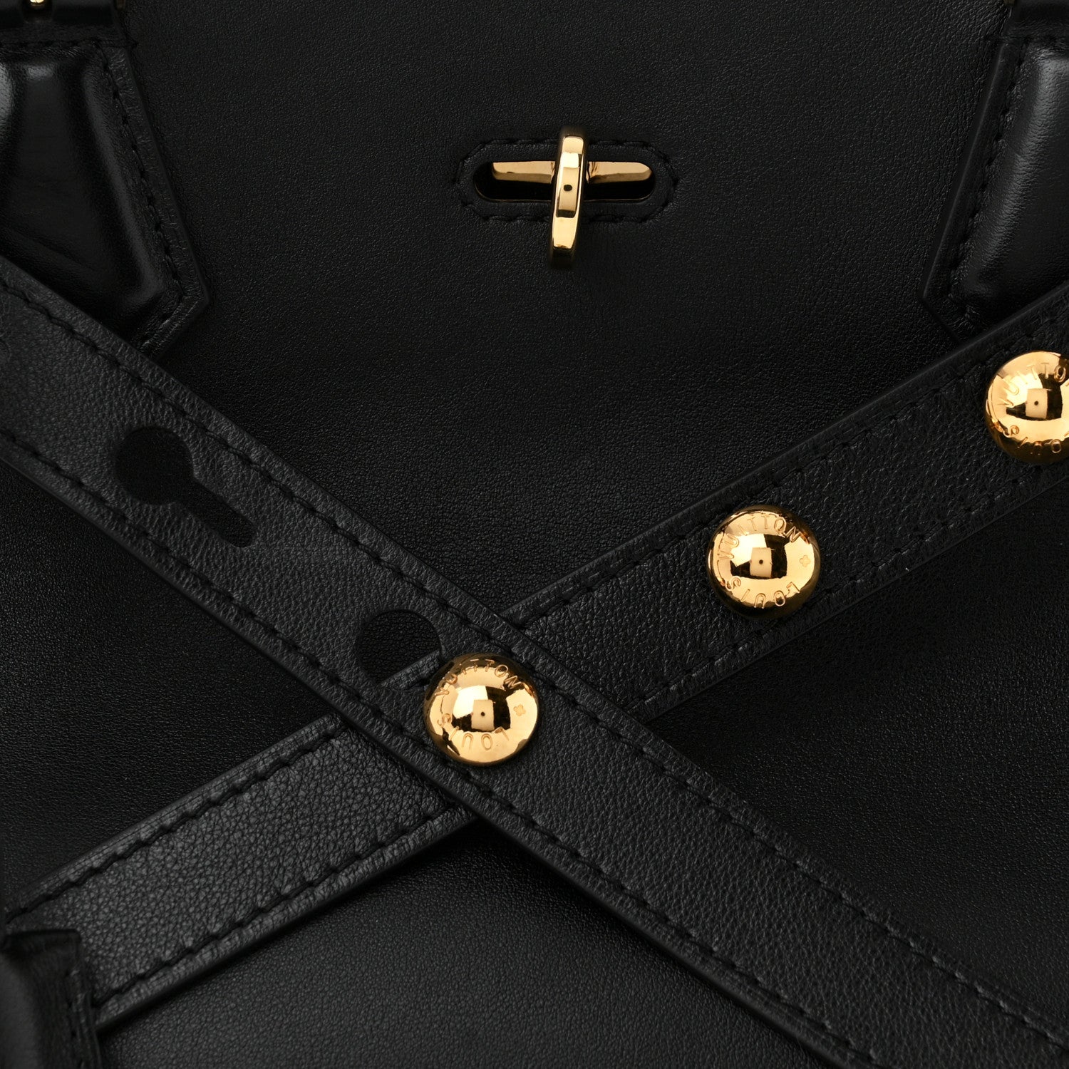 Louis Vuitton Calfskin Alma 103 Black 7 of 9
