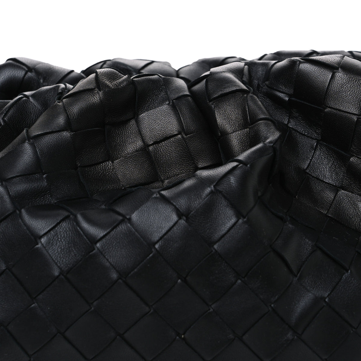Nappa Maxi Intreccio The Pouch Oversized Clutch Black