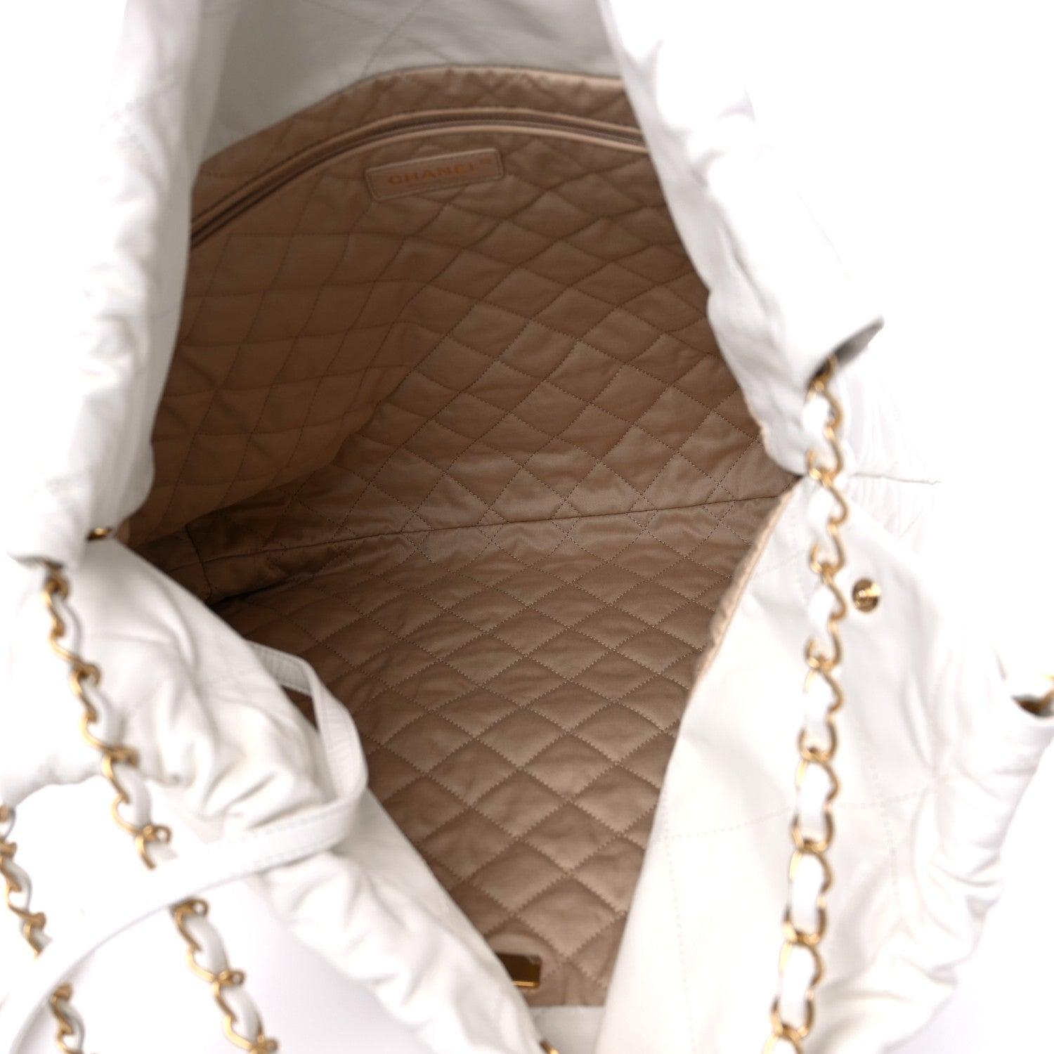 Chanel Shiny Calfskin Quilted Chanel 22 White 6 of 12