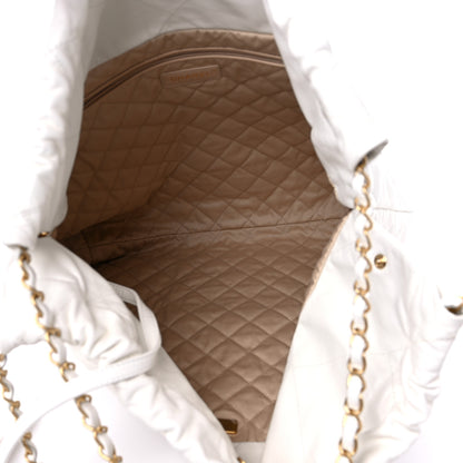 Chanel Shiny Calfskin Quilted Chanel 22 White 6 of 12