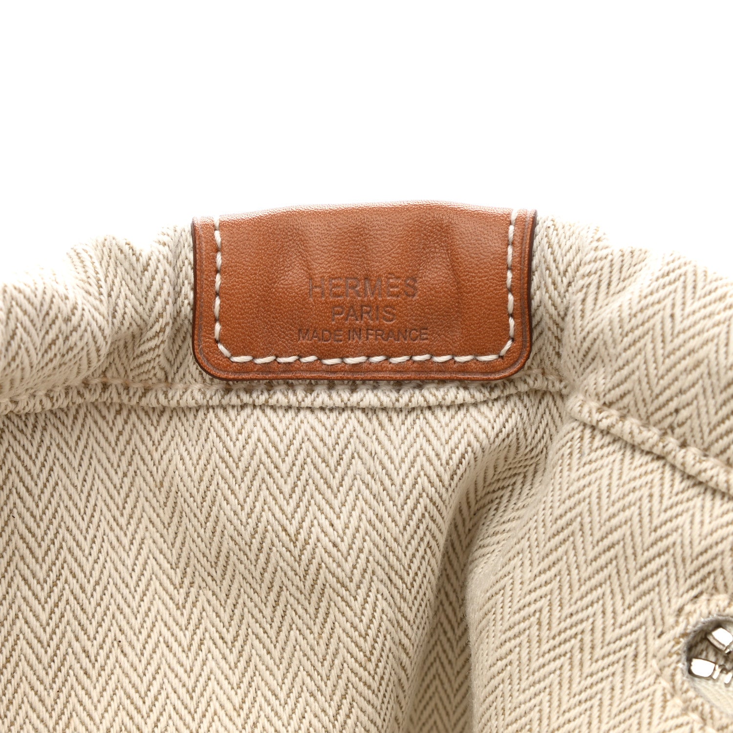 Hermes Canvas Barenia Fourbi 25 MM Pouch Naturel Fauve 7 of 9