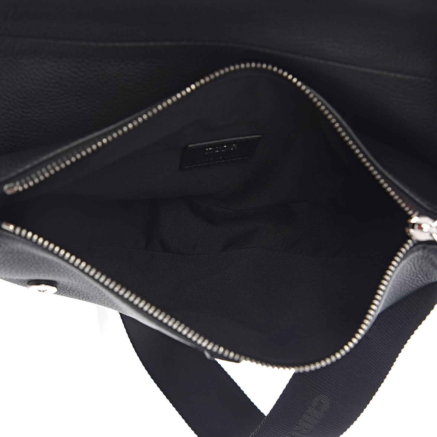 Grained Calfskin Kim Jones Saddle Bag Black