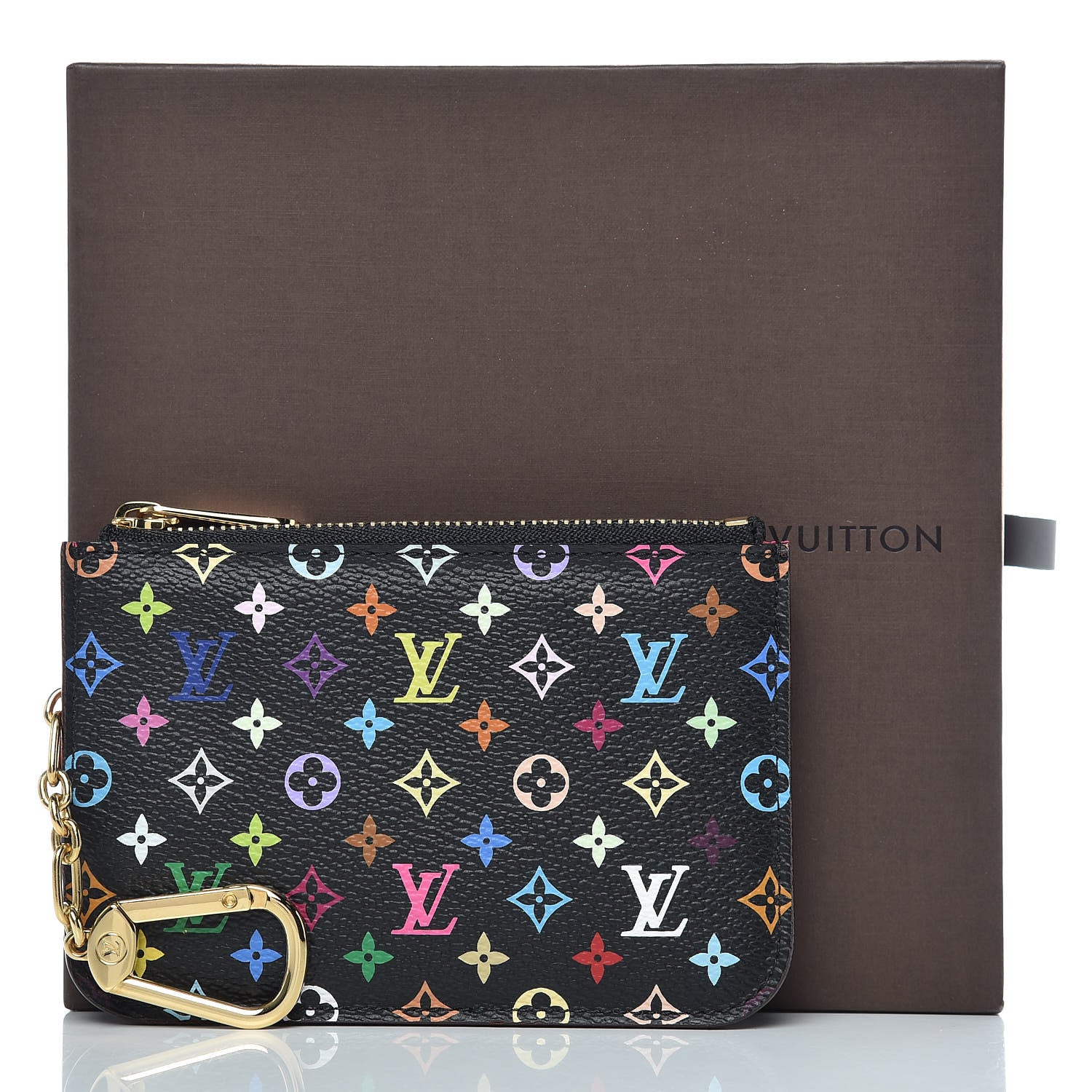 Louis Vuitton Monogram Multicolor Key Pouch Black Grenade 10 of 10