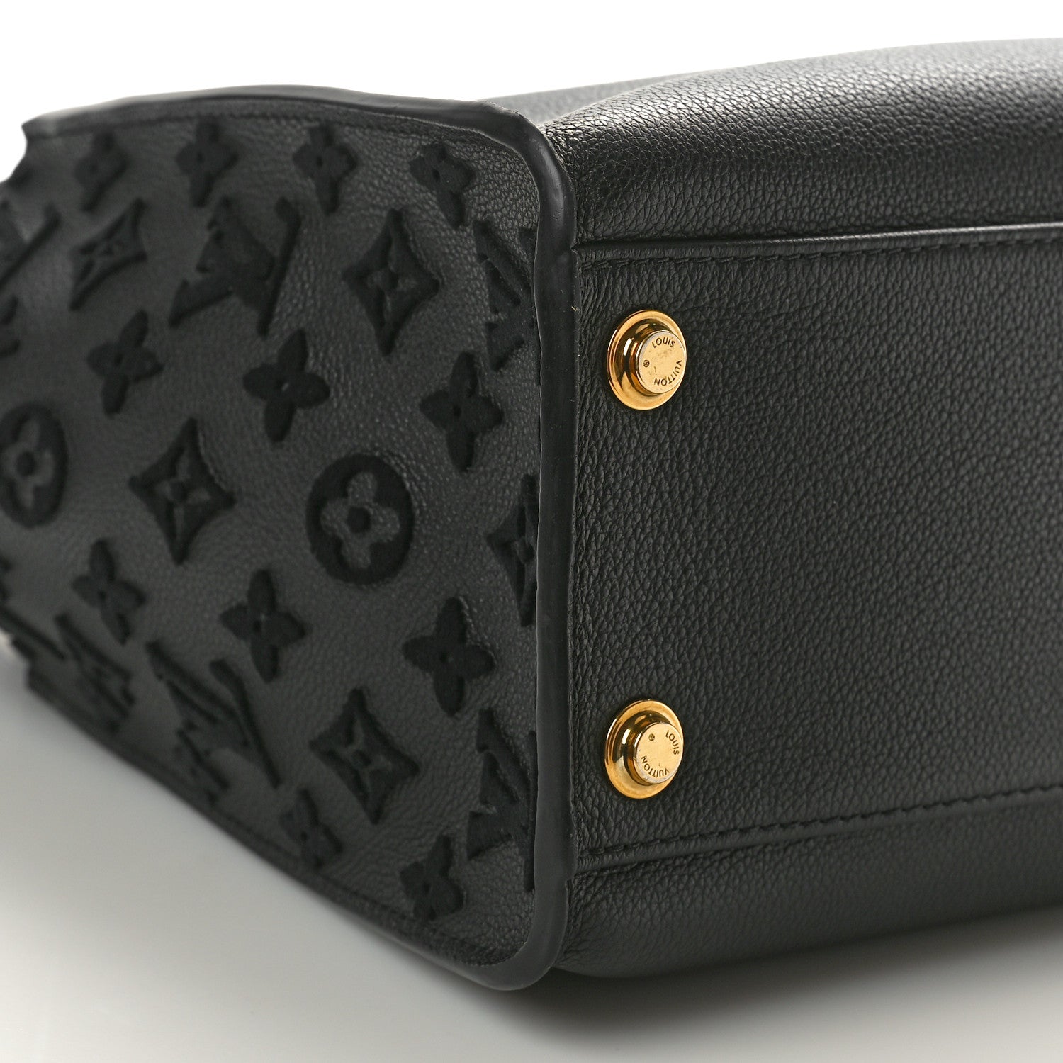 Louis Vuitton Calfskin Monogram Tufting On My Side Black 8 of 9