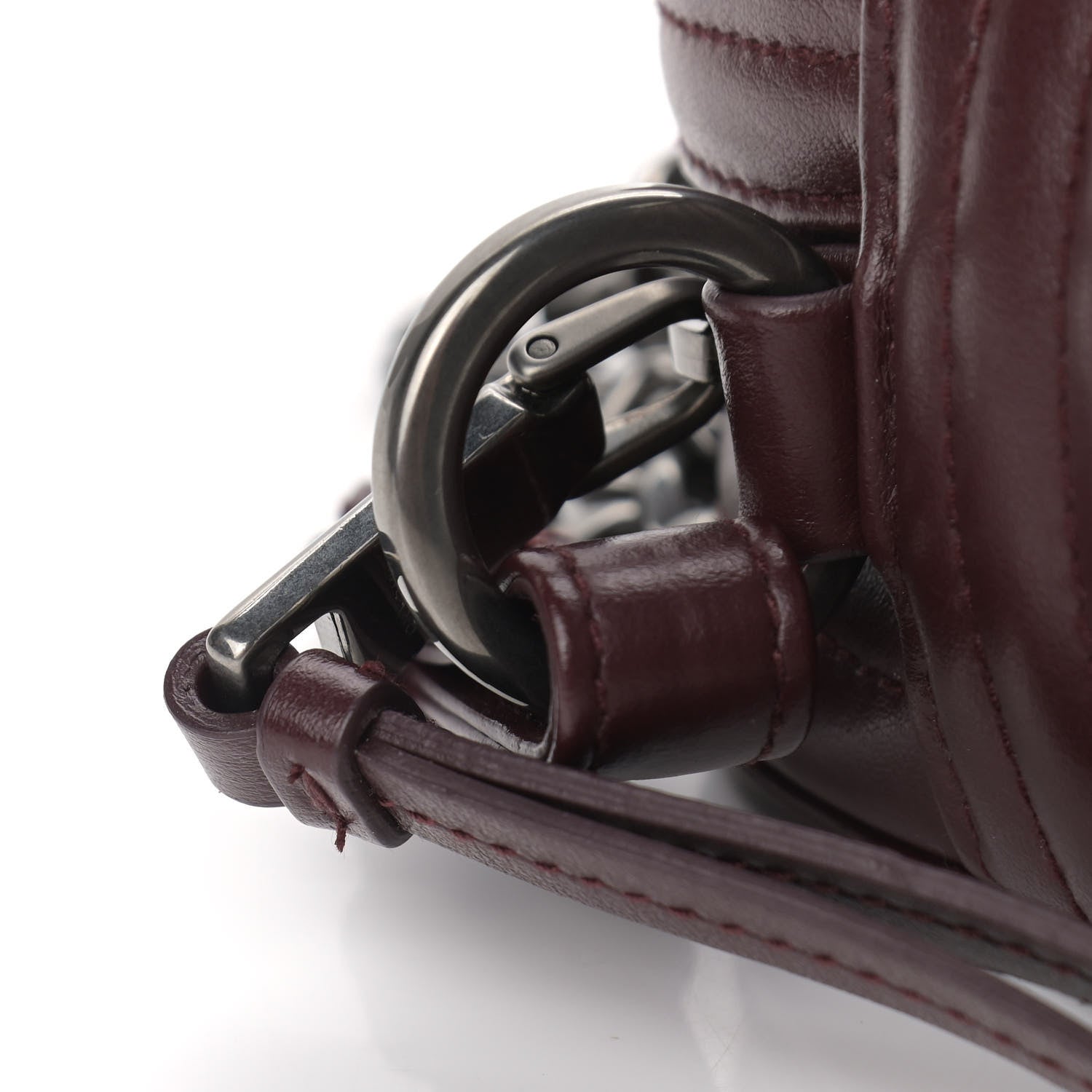 Prada Soft Calfskin Impunture Diagramme Camera Bag Granato 9 of 9