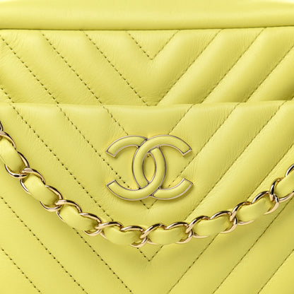 Chanel Calfskin Quilted Daily Chevron Camera Case Light Green 10 of 13