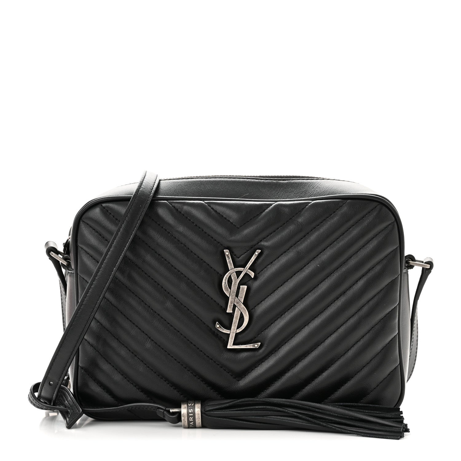 Saint Laurent Calfskin Matelasse Monogram Lou Camera Bag Black 1 of 11