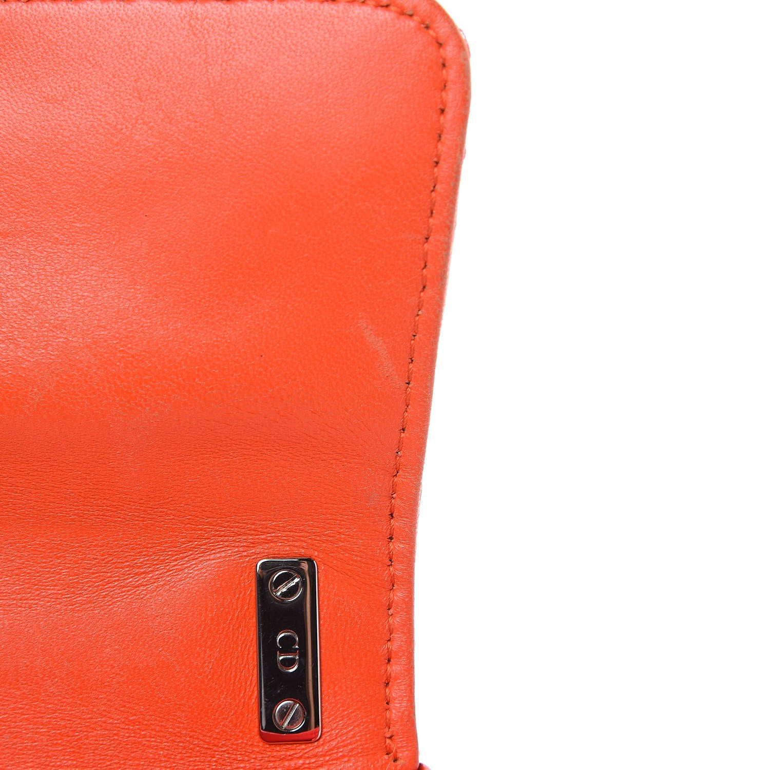 Christian Dior Lambskin Cannage Mini Miss Dior Flap Orange 13 of 15