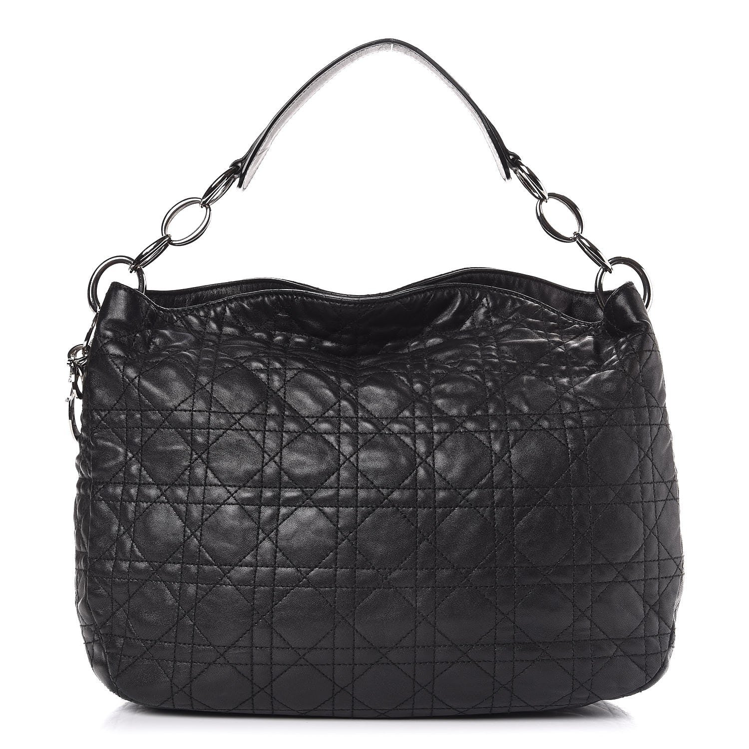Christian Dior Lambskin Cannage Small Dior Soft Hobo Black 1 of 16